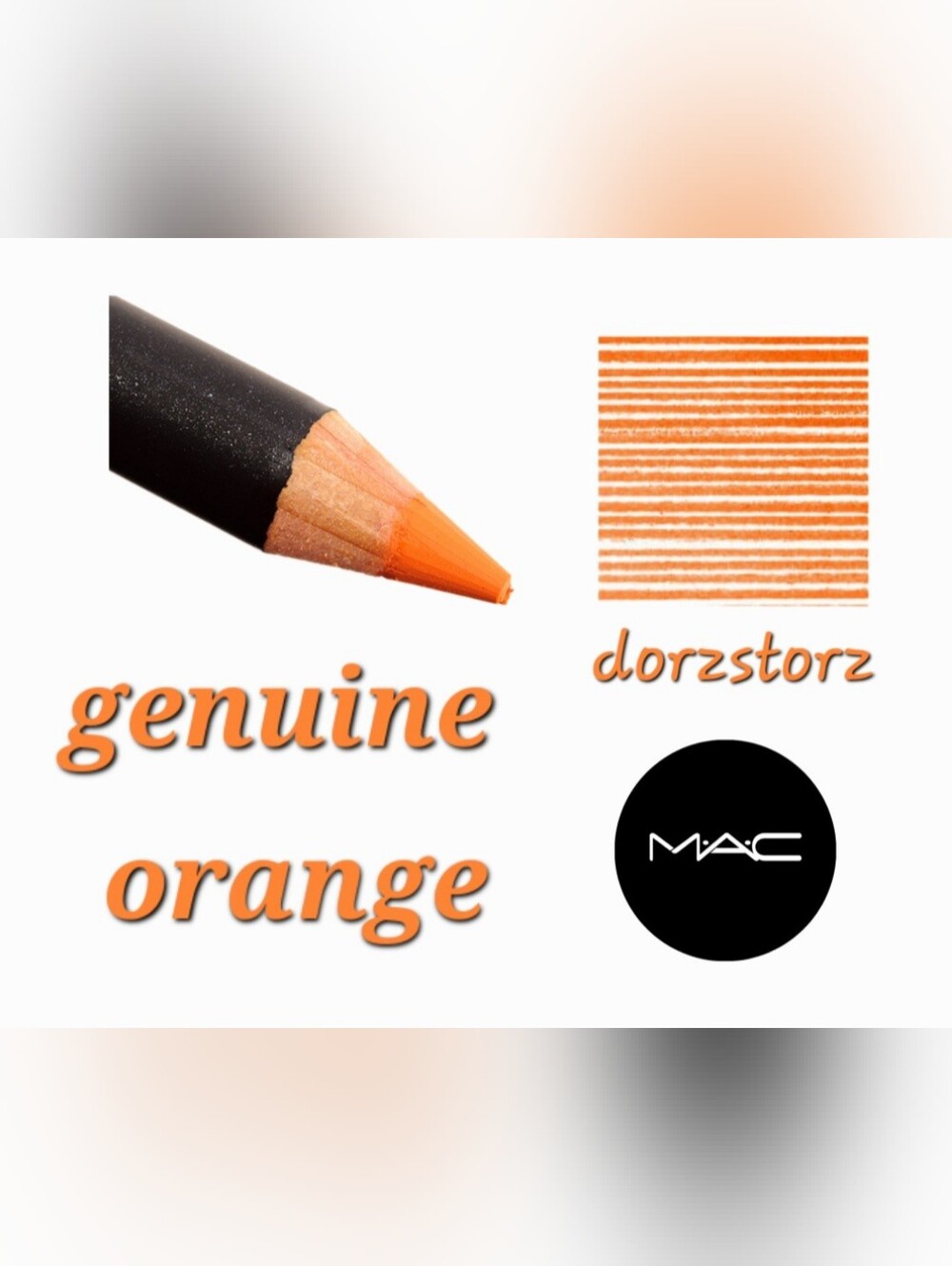 MAC • Chromagraphic Pencil • GENUINE ORANGE • .048 oz • New in box • RARE